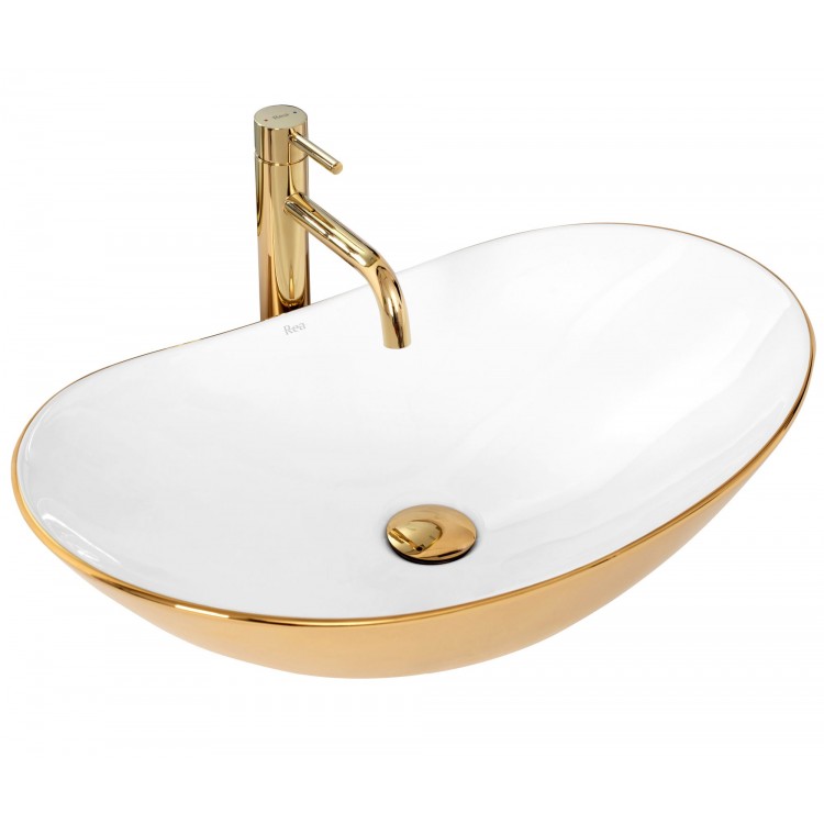Накладной умывальник Rea Royal White/Gold Накладной умывальник Rea Royal White/Gold